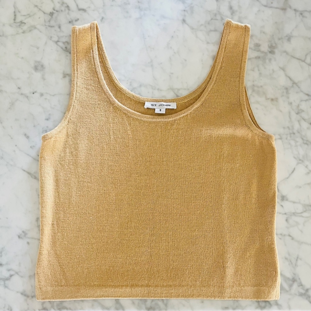 St. John Neutral Knit Basic Tank - image 1